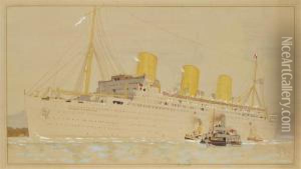Empress Of Britain Oil Painting - Kenneth Denton Shoesmith