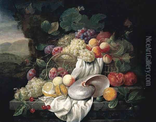 Still-Life of Fruit 1663 Oil Painting - Joris Van Son