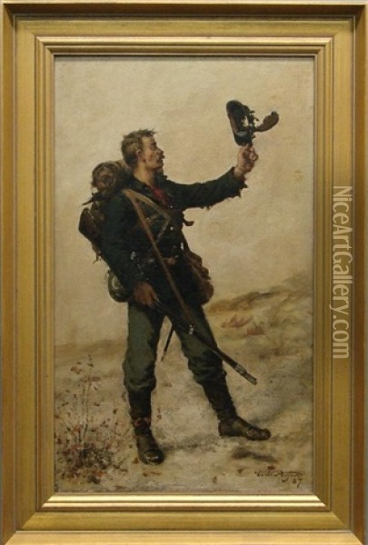 Civil War Soldier Oil Painting - William Arnold Porter