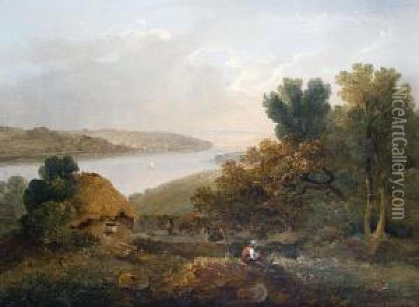 Helford River From Manaccan Oil Painting - James George Philp