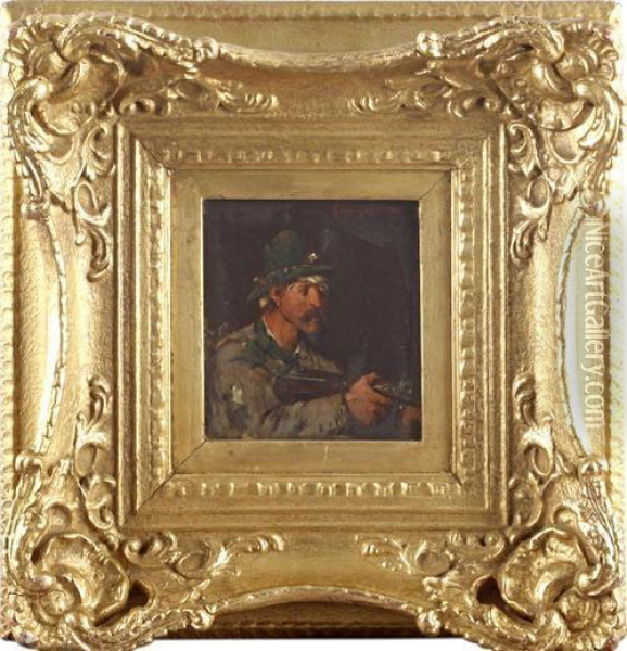 The Huntsman Oil Painting - Anton Laupheimer