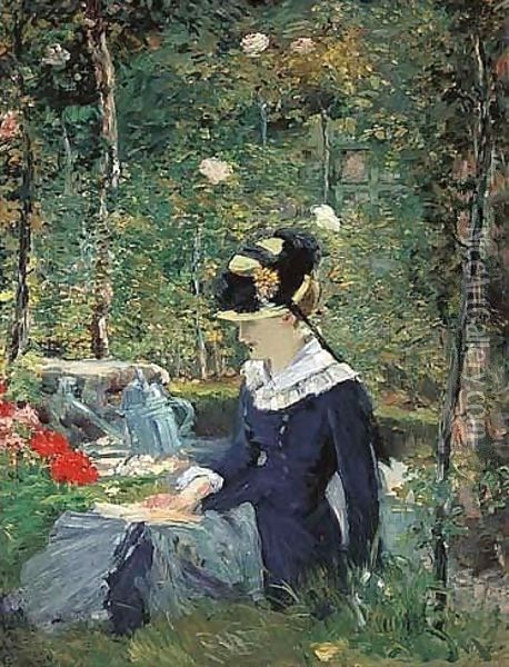Jeune Fille Dans Un Jardin Oil Painting - Edouard Manet