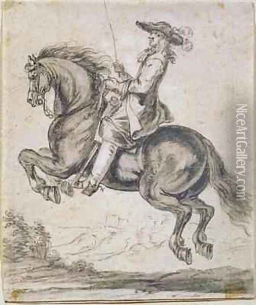William Duke of Newcastle 1592-1676 on Horseback Oil Painting - Abraham Jansz. van Diepenbeeck