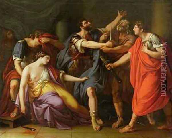 The Death of Lucretia Oil Painting - Gavin Hamilton