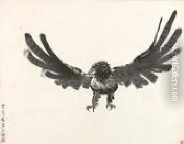 Eagle Oil Painting - Xu Beihong