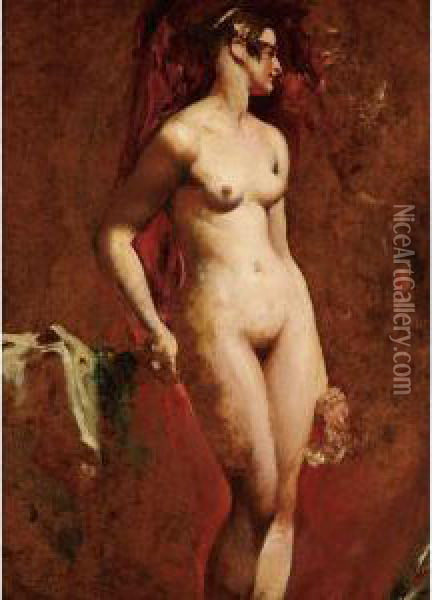 Standing Female Nude Oil Painting - William Etty