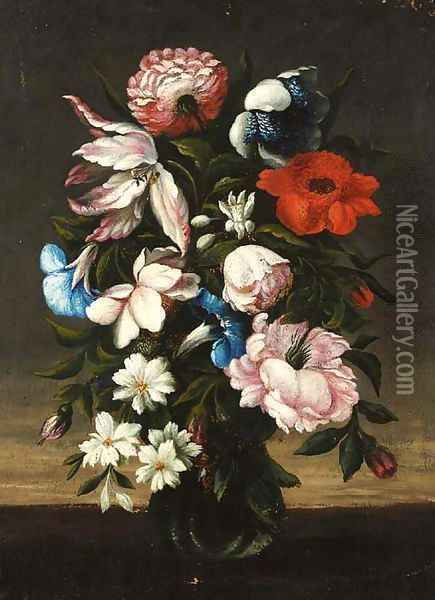 Flower in a vase Oil Painting - Bartolome Perez