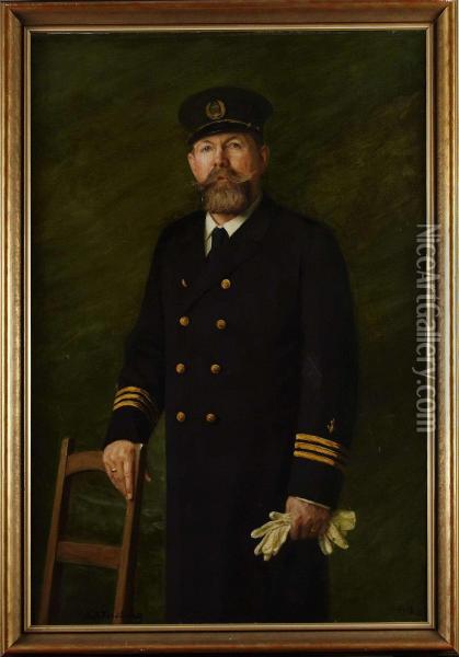 Fartygsofficer Oil Painting - Nils The Elder Forsberg