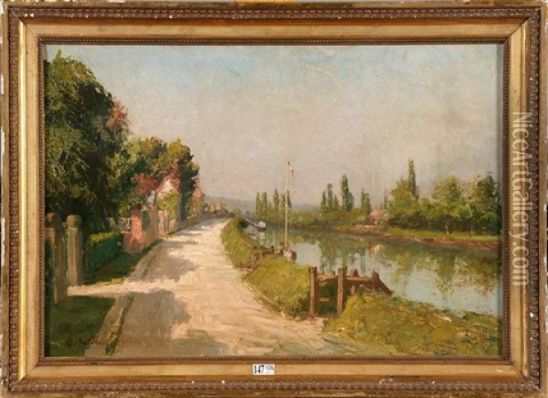Le Chemin De Halage Oil Painting - Joseph Marie Louis Delattre