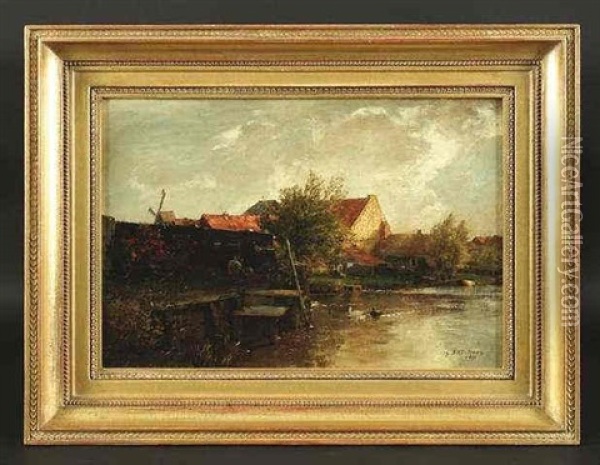 Sommerlandschaft Oil Painting - Gustav Schoenleber