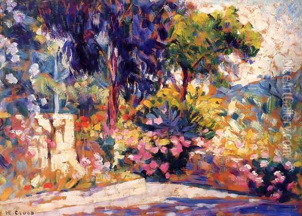 The Flowered Trees Oil Painting - Henri Edmond Cross