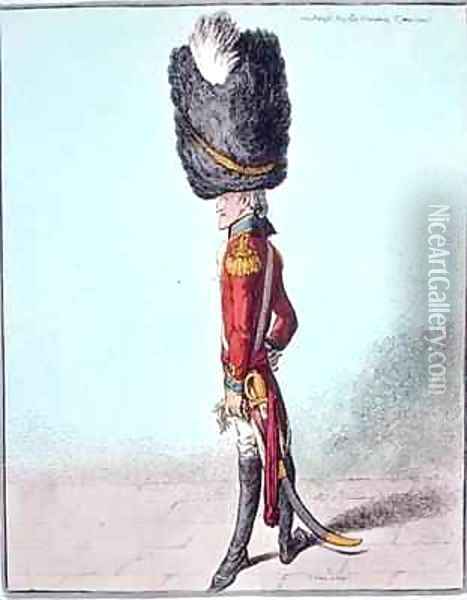 Portrait of an officer Oil Painting - James Gillray