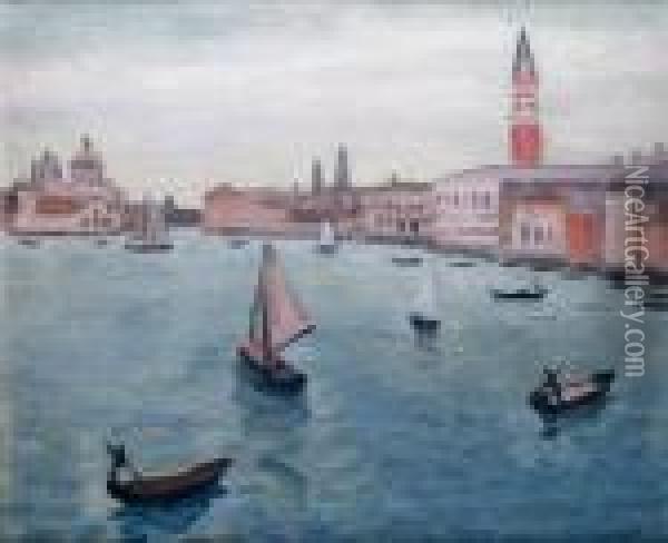 Venise, 
Le Campanile Et La Douane De Mer Oil Painting - Albert Marquet
