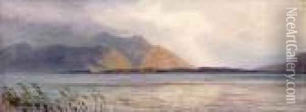 Fjordlandskap Oil Painting - Hans Dahl