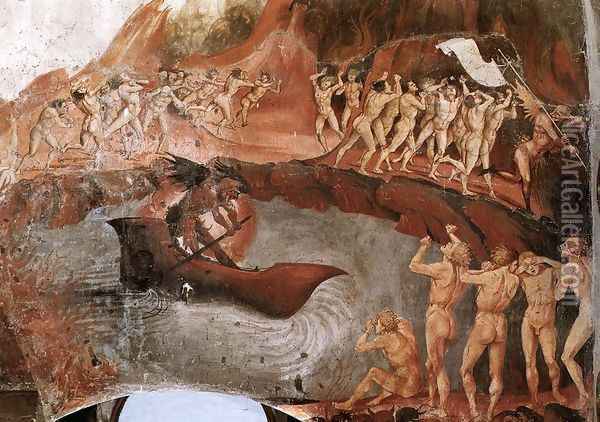 The Damned Being Plunged into Hell (detail-1) 1499-1502 Oil Painting - Francesco Signorelli