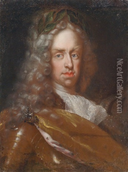 Bildnis Kaiser Josef I. Oil Painting - Jan Frans van Douven