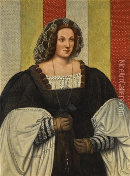 Portrait Of A Lady Oil Painting - Bernardino dei Conti