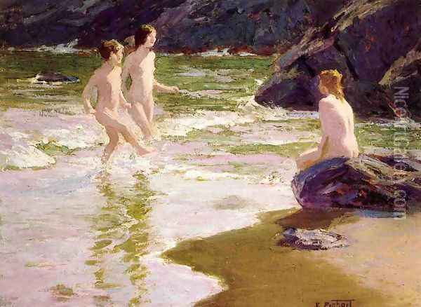 Young Bathers Oil Painting - Edward Henry Potthast