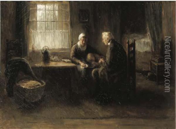 The Doctor's Visit Oil Painting - Bernard Johann De Hoog