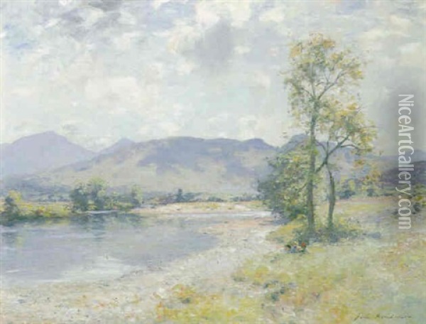 In The Highlands Oil Painting - John Henderson