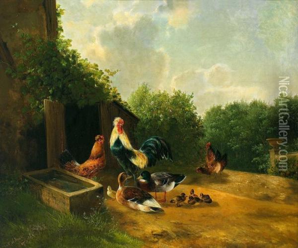 Ol/lwd Oil Painting - Joseph Augustus Knip