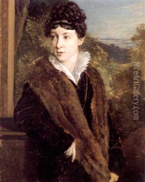 Portrait Of Ann Pepper Oil Painting - John Linnell
