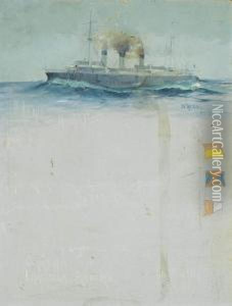 Projet De Menu Au Ministere De La Marine Oil Painting - Georges-Victor Hugo