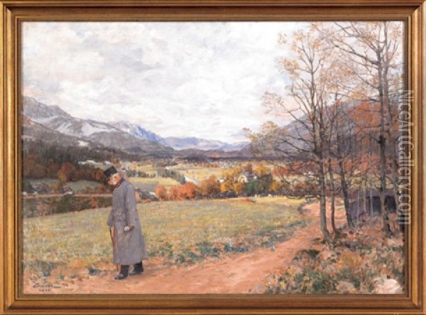 Landscape Depicting Emperor Franz Joseph Oil Painting - Wilhelm Gause
