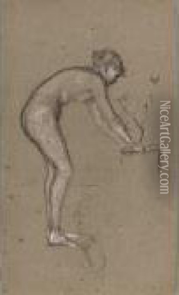 Standing Nude Oil Painting - James Abbott McNeill Whistler