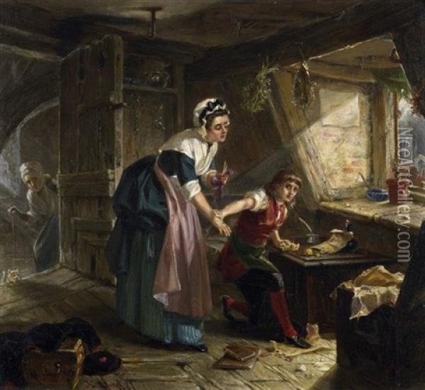 Die Geheime Botschaft Oil Painting - Henrietta May Ada Ward