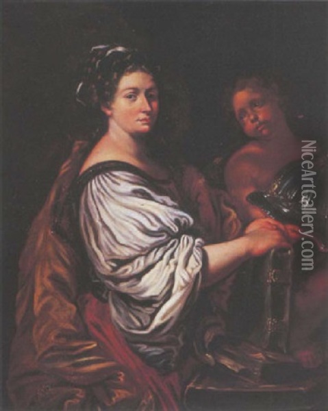 Minerva Oil Painting - Giuseppe Antonio Pianca