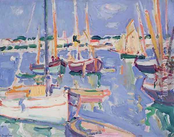Boats at Royan, 1910 Oil Painting - Samuel John Peploe