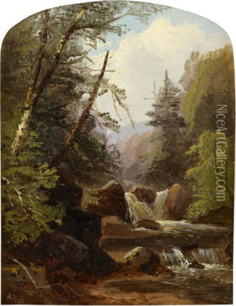 A Souvenir Of The Catskills Oil Painting - Alfred Thompson Bricher