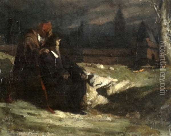 Faust Et Le Diable Oil Painting - Jean Joseph Benjamin Constant
