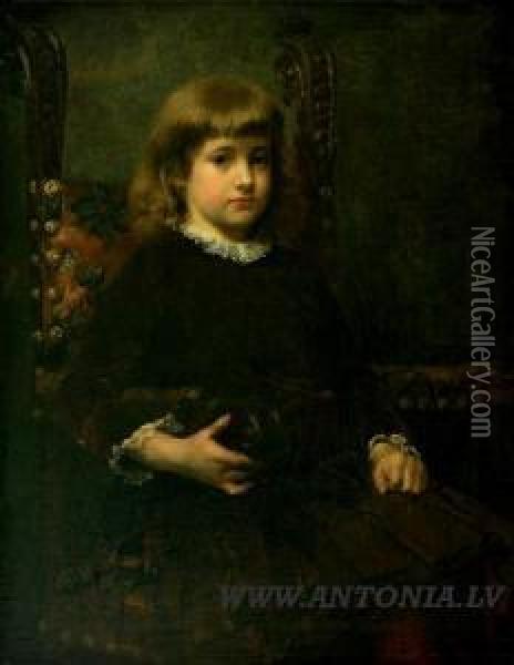 Child Portrait Oil Painting - Janis Rosenthals