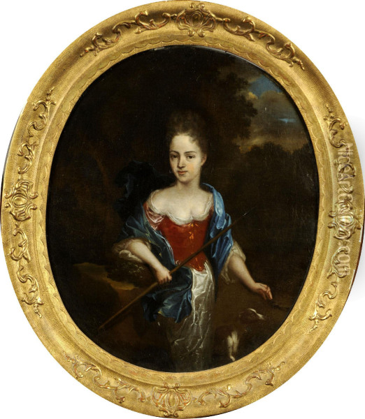 Portrait D'antonyna, Fille De L'artiste Oil Painting - Arnold Houbraken