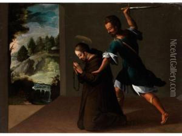 Die Enthauptung Eines Heiligen Oil Painting - Francesco Vanni