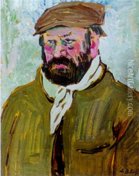 Portrait De Pecheur Oil Painting - Pierre De Belay