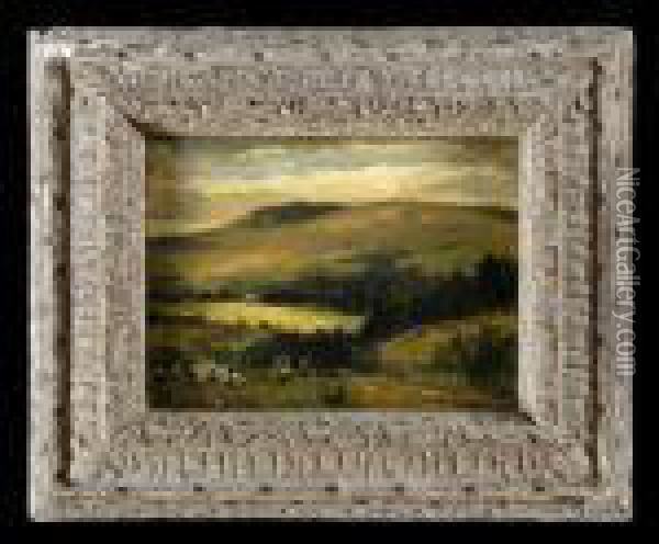 Hillside Landscape Oil Painting - Julian Alden Weir