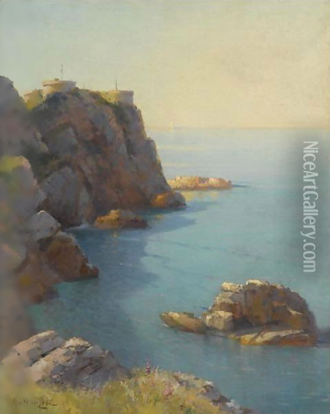 Morning On The Coast Oil Painting - Aleksei Vasilievich Hanzen
