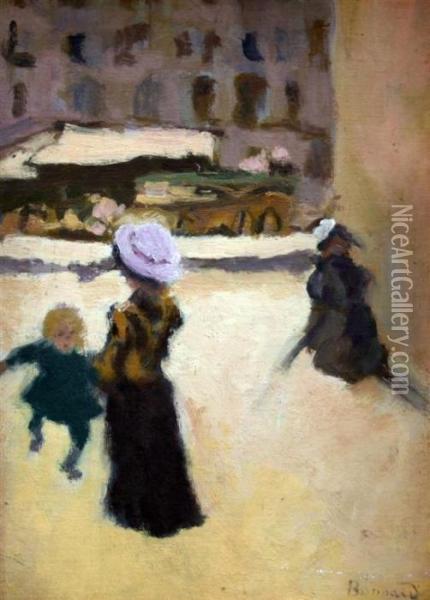 Paris Street Scene Oil Painting - Pierre Bonnard