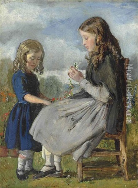 The Garland Weavers Oil Painting - John Everett Millais