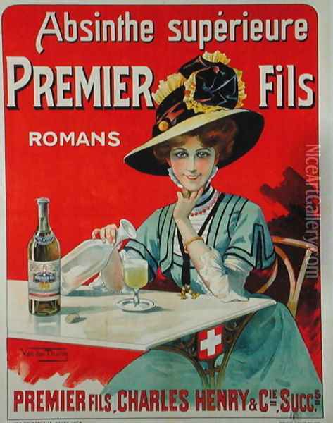 Poster depicting Premier Fils Absinthe, c.1895-1900 Oil Painting - den Thurm Van