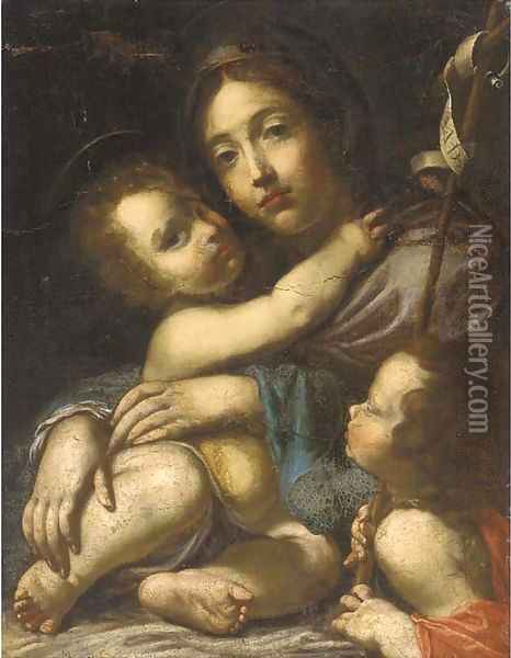 The Madonna and Child with the Infant Saint John the Baptist Oil Painting - Cesare Dandini