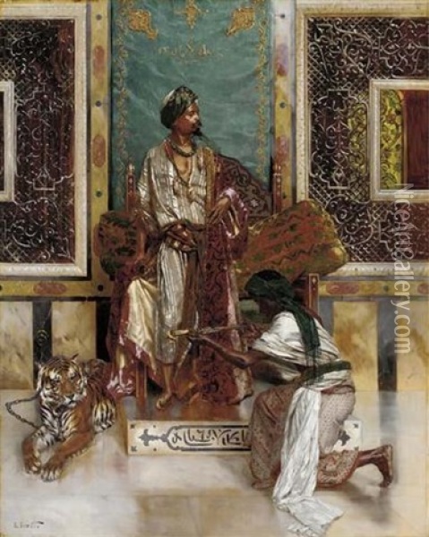 The Presentation Of The Sword To The Pasha Oil Painting - Rudolf Ernst