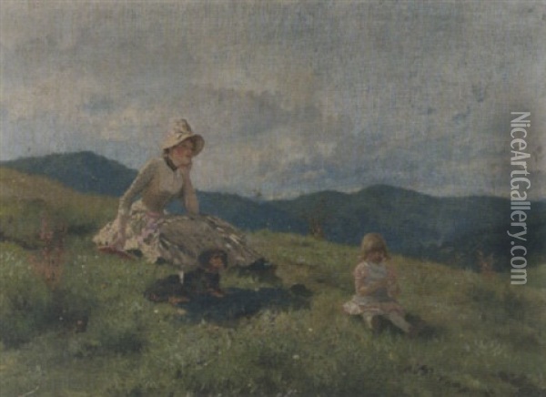 A Summer's Day Oil Painting - Johannes Raphael Wehle