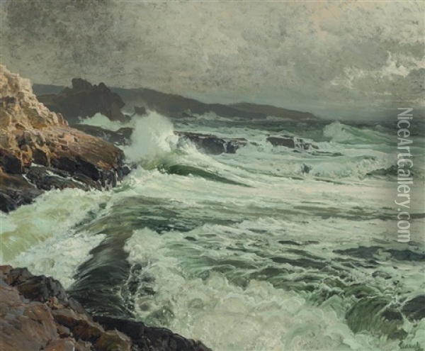 Grand Manan Coast Oil Painting - Frederick Judd Waugh