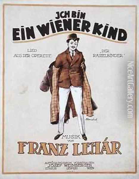 Cover of the score sheet for Ich Bin Ein Wiener Kind Oil Painting - V. Ferenchich