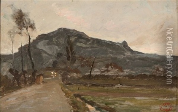 Chemin Du Petit Seminaire, Le Soir Oil Painting - Ernest Victor Hareux