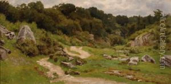 Landscape In Theardennes Oil Painting - Theodore Baron